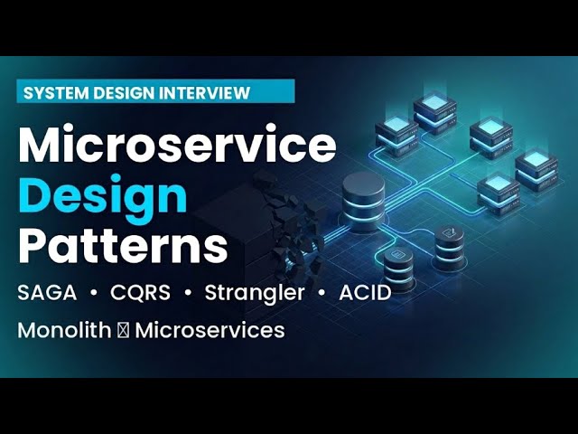 System Design Interview: Microservices Architecture & Patterns (CQRS, Saga, Strangler)
