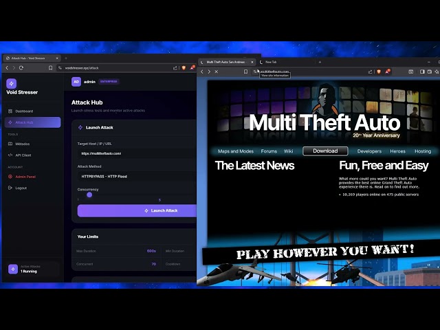 Site VS Void Stresser/API BEST Stresser/BOTNET 2025 | L7 POWER