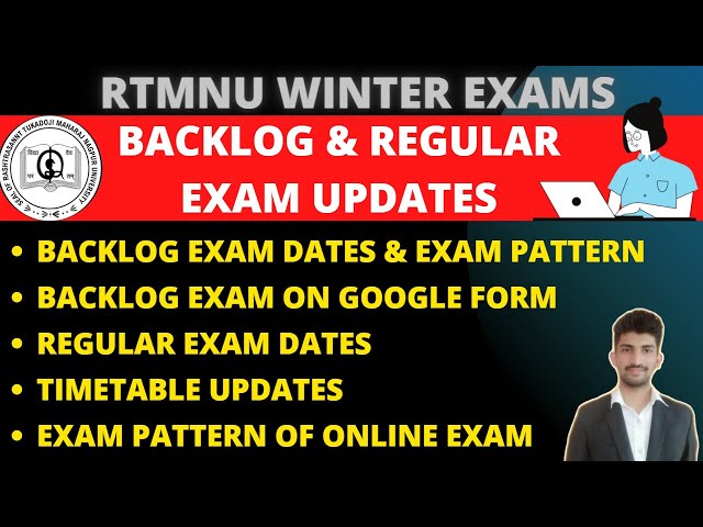 Rtmnu Backlog and Regular exam Updates | Nagpur University Winter exam updates