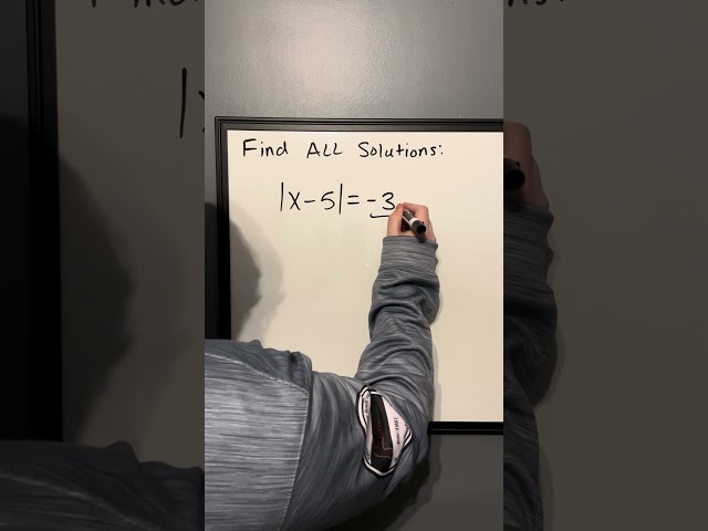 Find ALL Solutions To |x-5|=-3