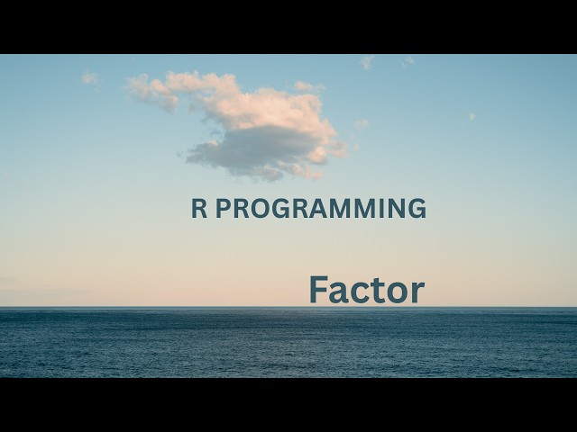 R programming | Factor