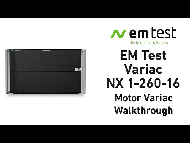 EM Test Voltage Dips & Variations System - NX 1-260-16 Motor Variac Overview