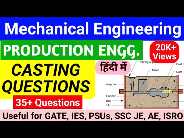 METAL CASTING || CASTING IMPORTANT QUESTIONS  || PRODUCTION ENGINEERING || DIFFERENT CASTING PROCESS