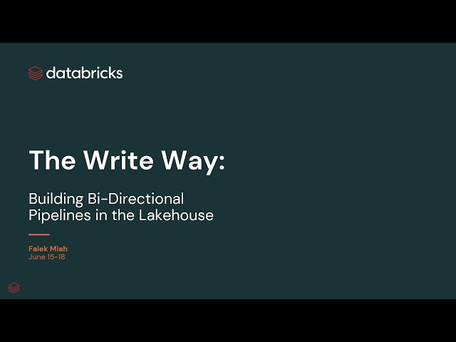 Bi-Directional Lakehouse Pipelines: Write Back from Unity Catalog to Lakebase
