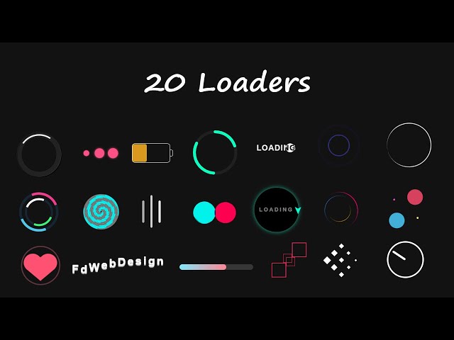 CSS 20 Loaders Tutorial | CSS Animation