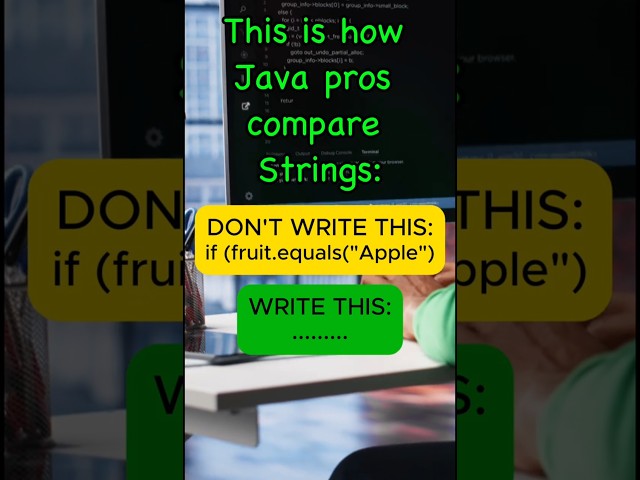The Java String Comparison Hack You Didn't Know! #javaprogramming #javatips #javacore