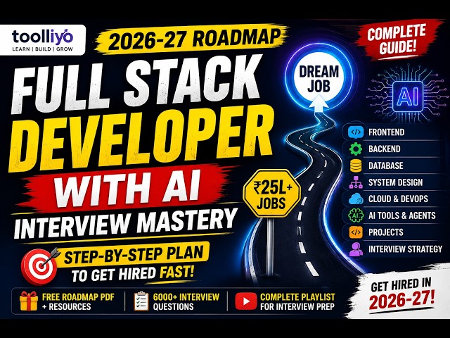 Full Stack Developer Interview Roadmap 2026-27 | Complete Full Stack + AI Interview Mastery Guide
