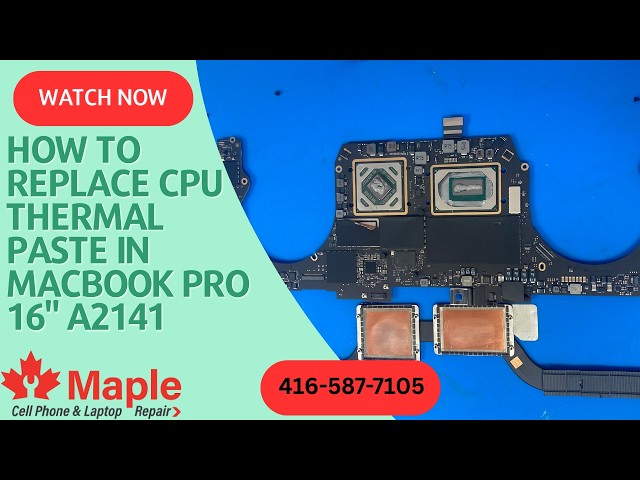 Apple MacBook Pro 16 A2141 CPU & GPU Thermal Paste Replacement  Prevent Overheating  Richmond Hill