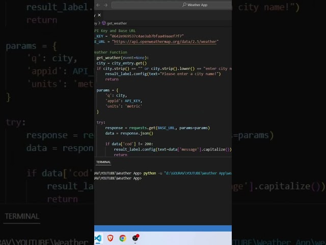 weather app python code