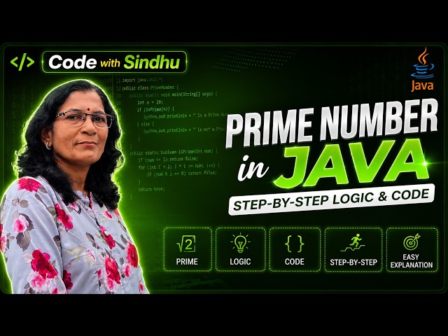 Prime Number in Java | Step-by-Step Logic & Code