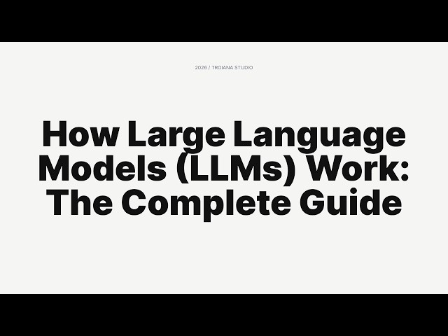 How Large Language Models (LLMs) Work: The Complete Guide