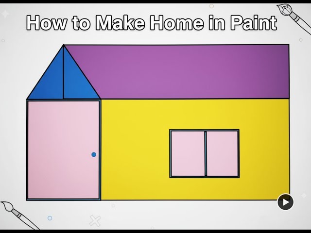 how to make home in paint | paint app me ghar kaise banaye #paint #drawing #funny