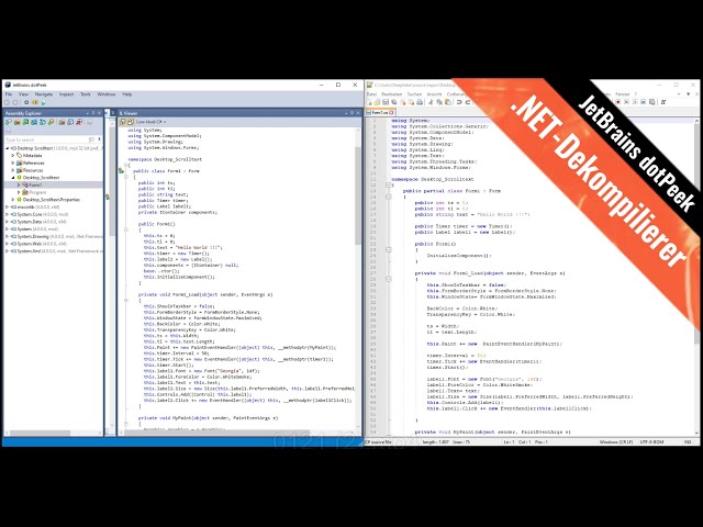 .NET-Dekompilierer dotPeek
