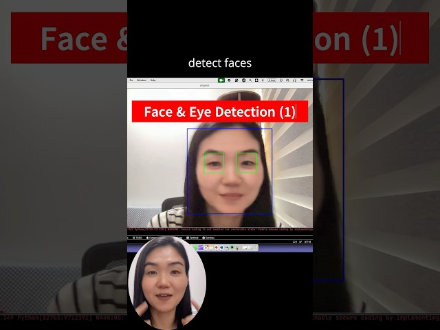 [part 1] How to Detect Face and Eye using Python Machine Learning #python #ai #machinelearning
