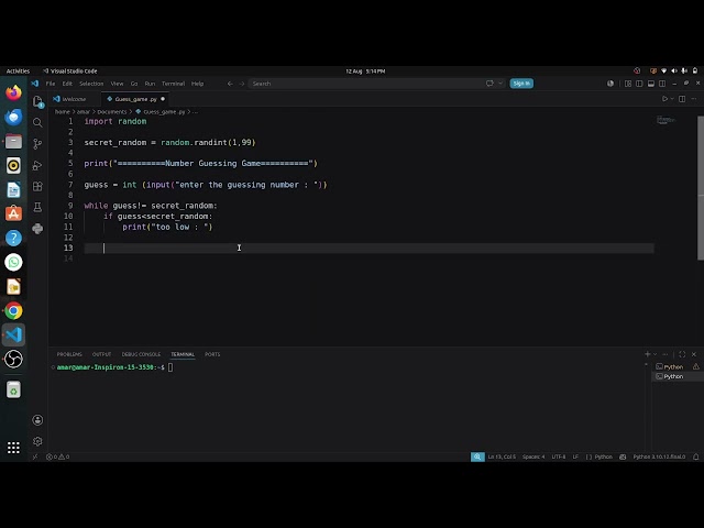 Day 02 Python Project | [guessing game] #python #coding