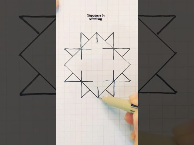 Easy 🙂geometrical pattern / design #shorts