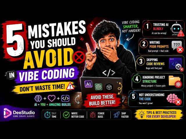 5 Mistakes You Should Avoid While Vibe Coding 🚨 | Tamil
