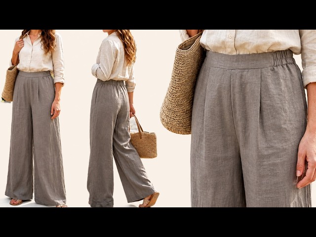 Stop Buying Pants! Sew These Wide-Leg Linen Trousers (Any Size)