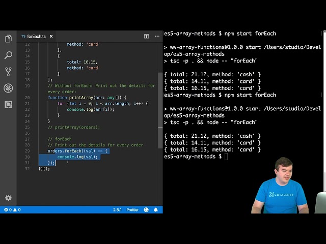 Using the JavaScript forEach Array Method