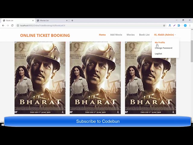 Online Movie Ticket booking project in java with source code