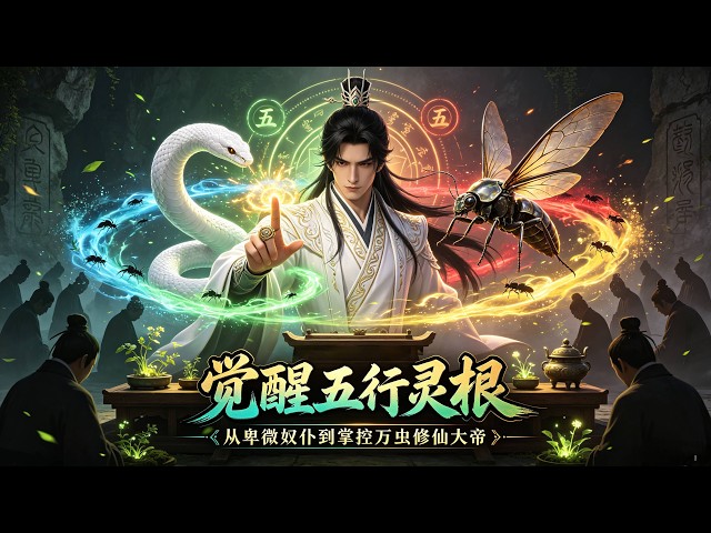 【Multi Sub】《覺醒五行靈根，從卑微奴僕到掌控萬蟲修仙大帝》憑藉五行中品靈根與蟲皇古戒，逆天改命掙脫奴籍#漫劇 #動態漫 #AI漫劇 #動漫 #動畫