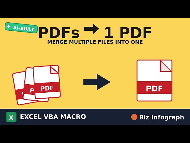 Merge Multiple PDFs into ONE File INSTANTLY — AI-Built Excel Macro