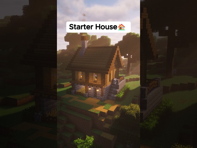 Minecraft Starter House Tutorial🏠  #minecraft