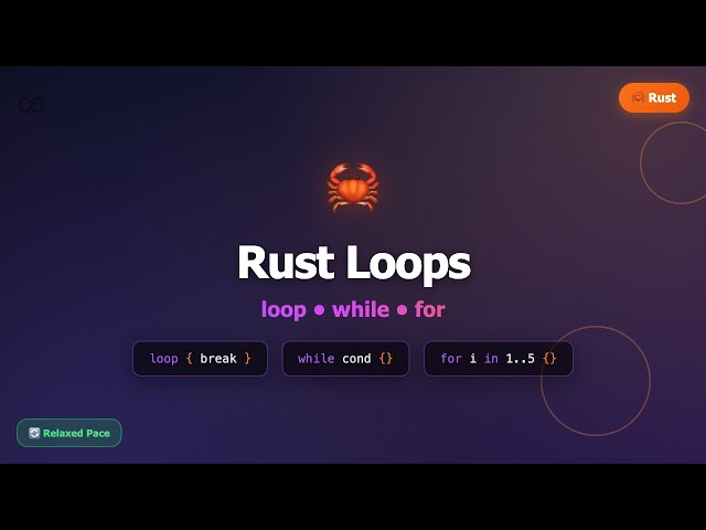 Rust Loops Tutorial | loop while for for Beginners (2024)
