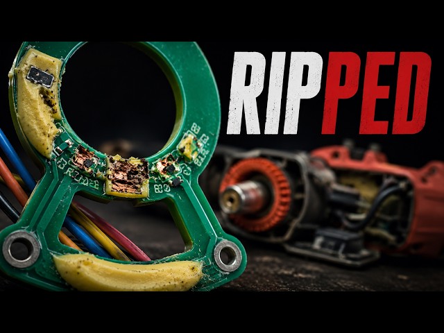 Two missing screws destroyed this angle grinder motor, I rebuilt it