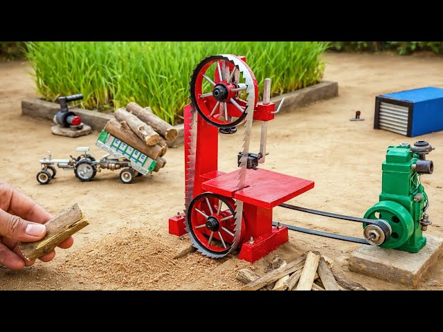 diy tractor mini wood cutting machine science project ||   @KeepVilla