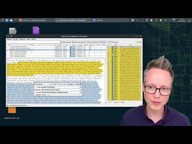 Tutorial on discourse network analysis with DNA 3.0 and visone