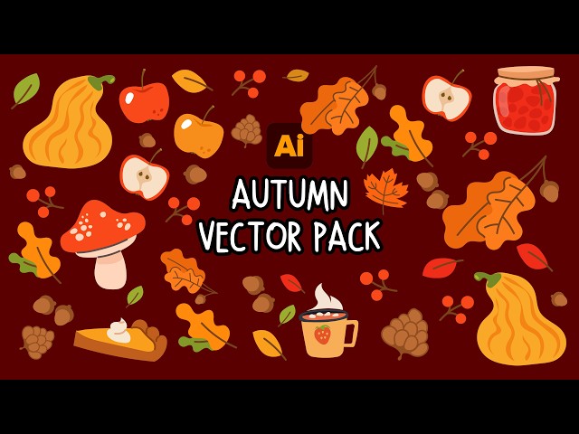 How to Design a Complete Autumn Vector Pack in #Illustrator