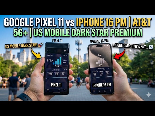 Pixel 11 vs iPhone 16 PM | AT&T | 5G+ | US Mobile Dark Star Premium 