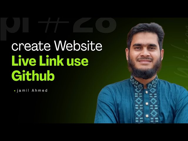 how to create live link of website use github
