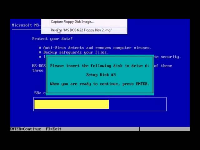MS DOS 6.22 Installation