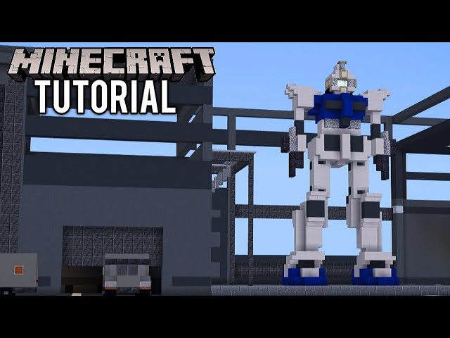 MINECRAFT : How To Build Gundam Blue Destiny Unit 0 Tutorial