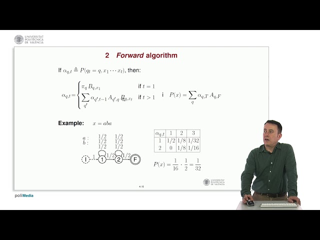 Forward and Backward algorithms |  | UPV