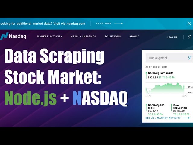 Data Scraping Stock Market: Node.js + NASDAQ (2019 REAL TIME)