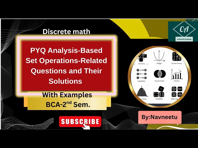 Set Operations Important Questions (PYQ) & Solutions | BCA 2nd Sem. #codewallacademy #brabu #exam