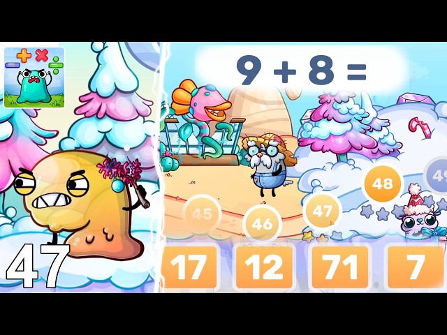 MathHero Ep. 47: New Map Unlocked! Destroy Snow Slime Tower | Recommended Math Game