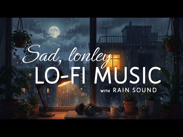 SAD LOFI SONGS 🌧️ Late Night Coding / Study in the Rain | Lo-Fi Window Seat [4K UHD]