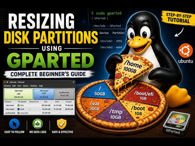 GParted Tutorial for Beginners | Resize Disk Partitions in Ubuntu