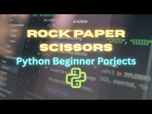 Python Rock Paper Scissors Game | Python Explained Clearly – Foundations | @ExcitedNuclei