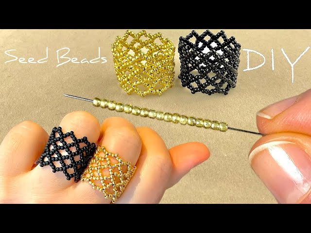 Easy Beaded Rings Tutorial: Beads Jewelry Making | Beading Tutorials for Beginners