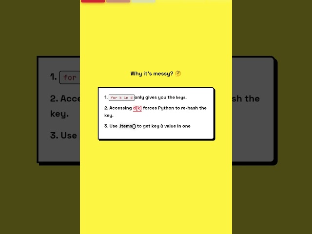 15 dict.items() - Double Lookup 🛑