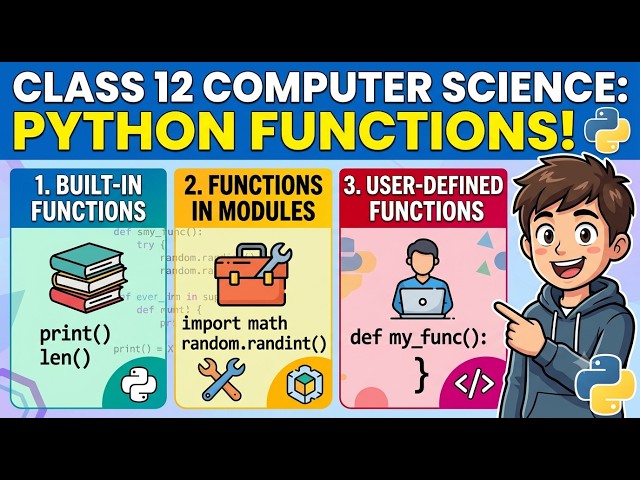 🐍 Python Functions Explained | Built-in Functions, Module Functions & User-Defined Functions | #777
