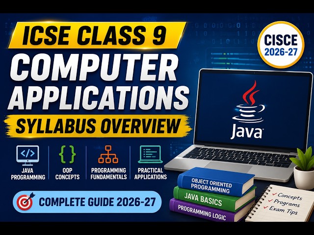Grade 9   ICSE   Computer Applications   Syllabus Overview