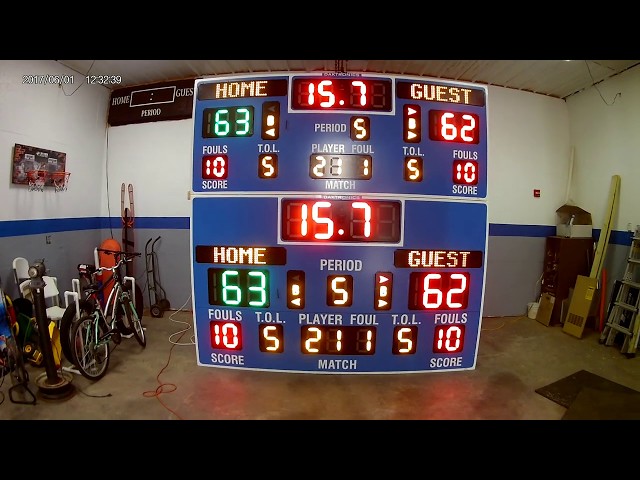 Daktronics Wireless Uniview LED Basketball Scoreboards For Sale On Ebay