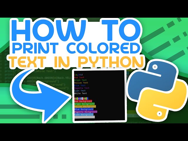 How To Print Colored Text in Python (Colorama Tutorial)